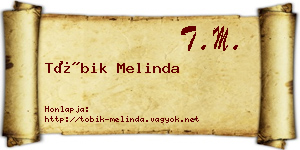 Tóbik Melinda névjegykártya