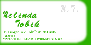 melinda tobik business card